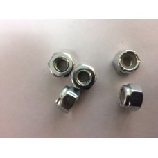 Nyloc Nut 1/4" UNC Grade 2 Zinc Plated Steel 